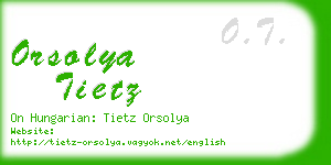 orsolya tietz business card